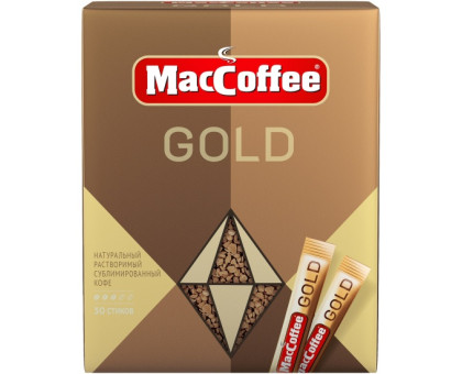 Кофе растворимый сублимированный MacCoffee Gold, 2 г × 30 стиков