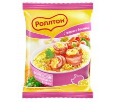 Вермишель Роллтон, Сыр и бекон, 60г*42