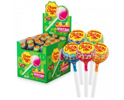 Карамель Chupa Chups Фруктовая с соком + кола